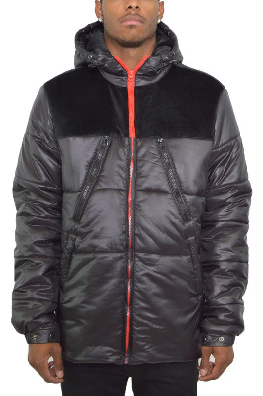 MENS PADDED BUFFLE PUFFER JACKET