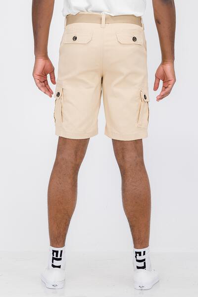 Weiv Mens Belted Cargo Shorts with Belt