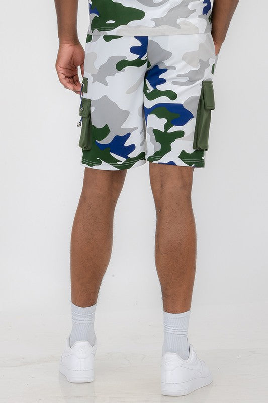 Weiv Mens Full Camo Sweat Shorts